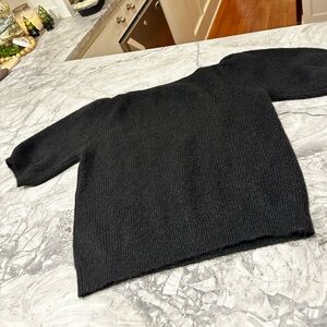 Boden NWT SS Black Knit Sweater